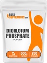 Bulk Assupports.com 磷酸二酯-钙辅料,DCP Assuppose-Unfavored & Gluten Free,每服2g,500g(1.1磅)(包1)