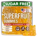 Joyli Superfecut Gummys - 成人无糖果实 多维特敏类 Gummys - 与Goji, 老年莓, 维生素A, C, D & E - 支持豁免, 文摘和能源的天然Gummy Vitamins