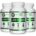 Genex Formulas Lions Mane Supplement with 100% Lions Mane Extract (3 Pack) - Nootropics Brain Support Supplement for Brain Boost, Focus, Mental Clarity, Natural Energy, 1000mg/serving - (360 Capsules)