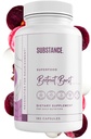 SUBSTANCE. Beetroot Boost Capsules - 4500mg per Serving, 30 Days Beet Root Capsules Supply – Beets Supplement with Vitamin-C & Manganese – Natural Nitric Oxide & Energy Booster Beet Root Powder – USA
