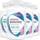 Liposomal Berberine补充剂 1500mg - 男女高生物利用率Berberine HCL Capsules,心血管健康AMPK激活剂,无糖,非GMO,240软胶