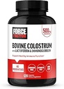 FORCE FACTOR Bovine Colostrum Capsules 配有Immunoglobulin和Lactoferrin 支持Gut健康与豁免,Hormone和抗生素无毒,美国制造,Premium Quality,120 Capsules