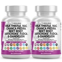 纯净营养素 牛奶 硝酸盐 NAC Chanca Piedra Beet 根 Artichoke Dandelion 根 - Liver Cleanse 补充 TUDCA Choline & Ginger - 2Pack