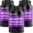 6-in-1 有机马卡根 Ashwagandha Capsules 1710mg 配有 DHEA 和 黑辣椒水果提取 男女- 黑马卡 补充 Stamina, Bone 和 Mood 支持 补充 120ct (Pack of 3)