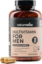 NatureWise Multivitamin for Meneral Support - 矿物和草药能源、性能、豁免 - 维生素A、C、D、B-Complex - Soy & Gluten-Free,非GMO - 180 Capsules[3-Month Supplement]