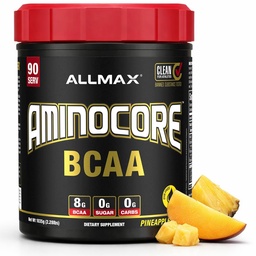 AllMAX 营养 AMINOCORE BCAA,菠萝芒果-945克 粉末-8.18克 分支链 Amin 酸