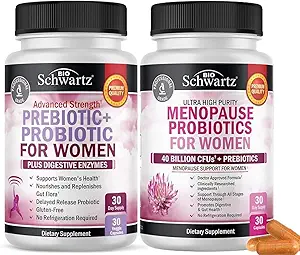 BioSchwartz 妇女增生绝经补充(1个月供应)加育素和带有妇女消化酶的增生素(1个月供应)