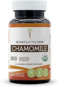 (原始内容存档于2018-03-29) (英语). Secrets of the Trible Chamomile USDA Organic Capsules QQ 认证有机蔬菜 Capsules, 草药饮食补充 QQ Matricia recutita 干花(60 Counter).