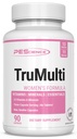 PE Science Truly Multivitamin for Women with Iron, 每日配有维生素C, D, 锌辅以免疫, Chelated Minerals, 90 Easy to Swallow Capsules