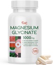 VHC 甘化镁 1000mg,高吸收度最大 甘化镁 男女补充剂,非GMO No Gluten,120 Veggie Caps,美国制造