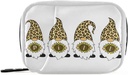 Leopard Gnomes Sunflower Pill Box 7 Day Pill案 旅行 Pill 组织者包,配有Zipper Portable Weekly Case Contract 大小的维生素补充持有者