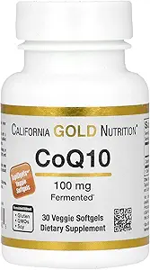 加利福尼亚州金营养 CoQ10 100毫克,Coenzyme Q10 Ubiquinone USP,支持米托川迪拉尔函数*,30 Veggie软胶