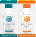 (原始内容存档于2018-09-21). Youtheory Ashwagandha Liquid Blubberry, 12个单服务包, K2和D3 Daily Vitamin Liquid Peach, 12个单服务包).