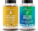 Uric Acid Pure and Next Gen Multi for Him Bundle - Detox and Cleanse for Joint Support and Active Movement Plus 26-in-1 高级男子多维特敏症