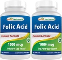 最佳自然酸 1000 mcg(维生素B9),240平板(1 000 mcg(包装2))