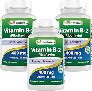 最佳自然素维生素B2(Riboflavin)400mg - 米格拉因救济(Migraine Relief) - Veggie Capsules - Conezyme Precursor - 120 Counter(120 counter (Pack of 3)) 页面存档备份,存于互联网档案馆,存于互联网档案馆.