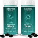 iwi life Brain Omega-3, 120 Softgels (60 services), Vegan 厂制藻类 Omega-3 配有 EPA + DHA, Focus, Memory 和 Mood 支持饮食补充, Krill 和 Fish Oil 替代品, 无鱼味余味