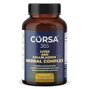 肝脏健康与盖尔布拉德支持公式 - Liver Cleanse Detox & Reference Herbal Complex with Rosehips St. John's Wort Chamomile - Gallbladder Liver 女性男性辅助药 - 60 Capsules