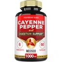 6in1 Cayenne Pepper Capsules 配有姜根,甜菜根,以及黑辣椒和更多 - 60 Capsules - Cayenne 补充支持文摘系统,豁免