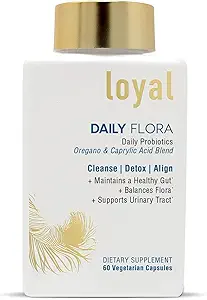 爱心日报Flora - Flora pH平衡口服补充 - Daily Probiotics - 维持健康气质 - 平衡花朵 - 支持尿液Tract(60 Capsules)