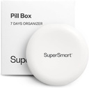 SuperSmart - Pill Box 组织者 7天 配 1 切刀换片 - 旅行大小项目 - 补充和药材的小型存储 - 易用 7 大比较 QQ White