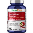 NusaPure Apple 苹果苹果苹果醋综合体 1500 mg 180 Veg Caps 适用于蔬菜和维加斯,非GMO