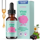 JoySpring Virtual Vits - Kids Liquid Multivitamin - 1 fl z (30 services) - 给孩子的草药液体维生素 - 天然火花 - 托德勒 多维塔明与长莓,螺旋兰和更多