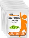 bulk Assupports.com 豆质蛋白孤立粉 - 维根蛋白粉,无味粉 - 纯和胶质免费,每服30克,1kg(2.2磅)(包5)