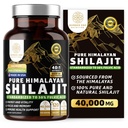 纯喜马拉雅Shilajit的男女补充品,[40,000MG,最大强度]含有50%的富尔维酸,含有超过85个跟踪矿物以支持能源、大脑和豁免,120个维格帽