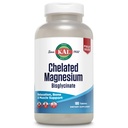 KAL Chelated Magnesium Bisglycinate, 放松的镁补充, Bone 健康, 神经和肌肉功能支持 *, 高吸收, Gentle 文摘, Vegan, Gluten Free, 60 services, 180 片