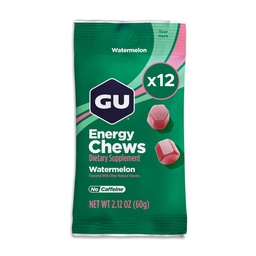 GU Energy Chews、西瓜能源加电解质、Vegan、Gluten-Free、Kosher、Cafeine-Free、以及乳制品-GO-GO-GO能源供任何工作使用,12袋(共计24件)