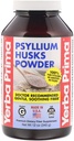 Yerba Prima Psyllium Husks Fiber Powder, 12 Ounce - 天然纤维补充剂 - Colon Cleanse - Gut Health - Vegan, Non-GMO, Gluten Free (英语).