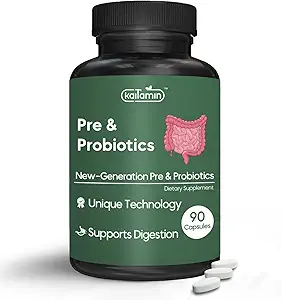 Prebiotics & Probiotics 高级技术:低剂量和快速结果 - 用于消化、脑健康、豁免、代谢 - 用于男女、成人单性、维冈和最多45天的供应