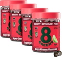 8 Greens SuperGreens Gummys 超级Greens 超级Greens 超级食品 Gummy 用于代谢,豁免和聚焦,消化性健康酶,有机:Chlorella, Spiruina, Aloe Vera, Apple Flavor, 200 Count
