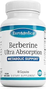EuroMedica Ultra 吸附 - Brain & Liver 健康支持补充 - Ultra-吸附支持补充 印度巴贝里根提取 - Vegan Capsules Aid Metabol 健康 - 60 Capsules