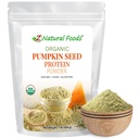 Z Natural Foods Organic Pumpkin Seed Protein Powder - Nutrient-Dense Fiber Supplement, Vegan Pumpkin Protein Powder for Hair Skin Nails Muscle Health - Ideal for Smoothies Shake Baking Recipes, 1 lb