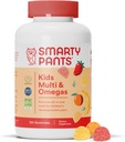 SmartyPants Kids 完成Gummy 维生素:多维他命,维生素D3,B12(甲基乙醇)和Omega 3 DHA / EPA 鱼油,120个计数