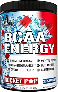 EVL BCAAs 氨基酸粉 - 氨基酸粉 - 氨基酸粉 - 氨基酸的能量预处理粉 - 耐力恢复 精液生长和耐力 - 用天然咖啡因补水后恢复饮料 - 火箭弹