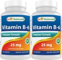 最佳天然维生素B6 25mg,120平板(120个计数(2包))