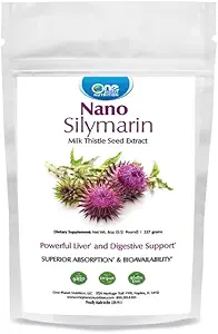 一个星球营养 Nano Silymarin Powder 8 oz (227 services), 牛奶硝基种子提取, 纳诺增强吸收, 支持整体韦尔内斯, Non-GMO, Vegan, Gluten Free