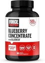 FORCE FACTOR 蓝莓集中抗氧化剂 配有蓝里奇蓝莓抽取剂 免费激进清扫剂促进日常健康 Gluten Free, Non-GMO, 90 Softgels