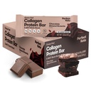 Perfect Keto Bars - The Cleanest Keto Snacks with Collagen and MCT. No Added Sugar, Keto Diet Friendly - 3g Net Carbs, 19g Fat, 10g protein - Diet Food Dessert (Almond Butter Brownie, 12 Bars)