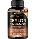Ceylon Cinnamon Capsules - 外力 - 能量,心力和代谢支持 - 男女 - 纯天然摘录 20:1 补编 - 美国制造 - GMO & Gluten Free,120 Capsules, 4个月供应