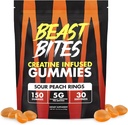 BEAST BITES - 克里塔丁浸泡液 - 5g Creapure Creatine Monohydrate Pervice - NSF体育认证 - 30名服务员