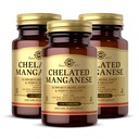 Solgar Chelated Manganese - 100 Tablets, Pack of 3 - Supports Bone, Joint & Nerve Health - Non-GMO, Vegan, Gluten Free, Dairy Free, Kosher - 300 Total Servings