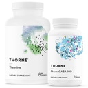 THORNE - 放松和还原套装 - L-Thenine和PharmaGABA - 100 压力缓解和放松杜奥 - 60至90