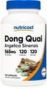 Nutricost Dong Quai 565mg, 120 Capsules - Gluten Free, 非GMO, Vegetarian Capsules - Angelica Sinensis (英语).
