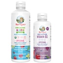 MaryRuth 有机体儿童多种维生素 Liposomal(草莓樱桃和香草)和维生素D3 Liposomal(混合莓)清洁标签项目