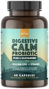 自然韵律 消化剂 平静 Probiotic(Plus L-Glutamine) 25亿 CPU 和 13 Strains. - 自然支持更好的消化 - Bloating & Consipation + Gas Relief & Leaky Gut - 60 Capsules.
