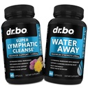 淋巴排水补充剂 Pills & Water Away - 淋巴支持 草药清洁制品和天然水药 留水分泌 - Lymph Node Detox清洁系统排水